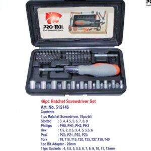 Protec 46-Piece Ratchet Screwdriver Set: Complete Solution for Diverse Screw Jobs