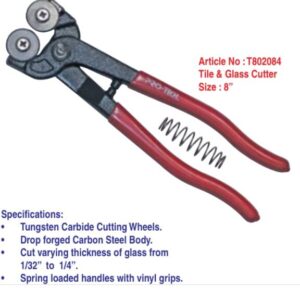 Glass & Tile Cutting Nipper Size : 8"
