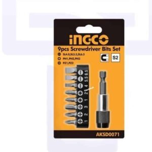 Ingco 9-Piece Screwdriver Bit Set: Drive Various Screws