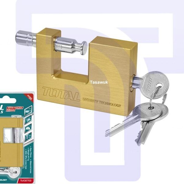Heavy-Duty Brass Padlock with Keys 90mm