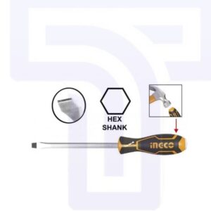 Ingco 8.0mm Slotted Go-Through Screwdriver: Reach Tight Spaces
