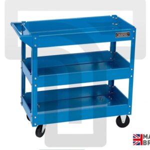 Draper 3-Tier Tool Trolley: British-Made for Efficient Organization