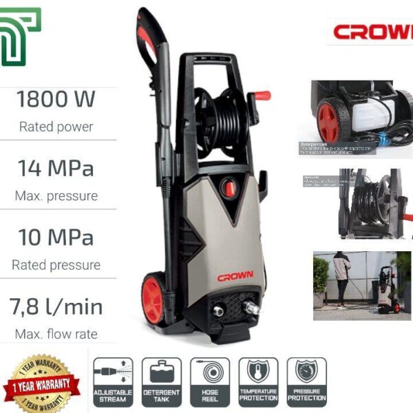 Crown 150 Bar High-Pressure Washer: Powerful Cleaning
