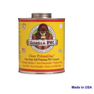 Reliable PVC Bonding: Clear Prima PVC Cement (32 oz) by Gorilla