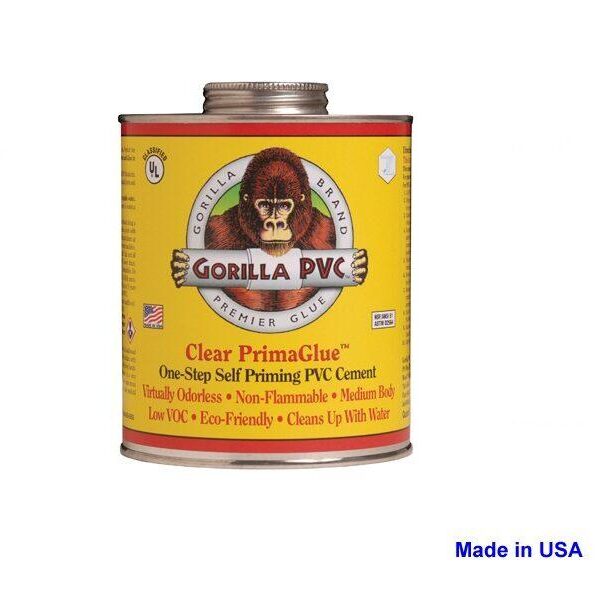 Reliable PVC Bonding: Clear Prima PVC Cement (32 oz) by Gorilla