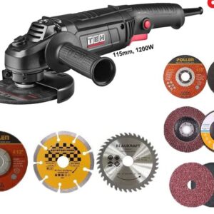 Versatile TEH Electric Grinder Kit with Paddle Switch