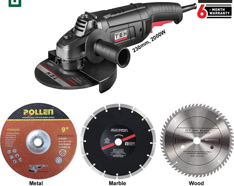 IMG_7812-e1662735353312.jpg TEH 9 Inch Angle Grinder with Discs - Image 1