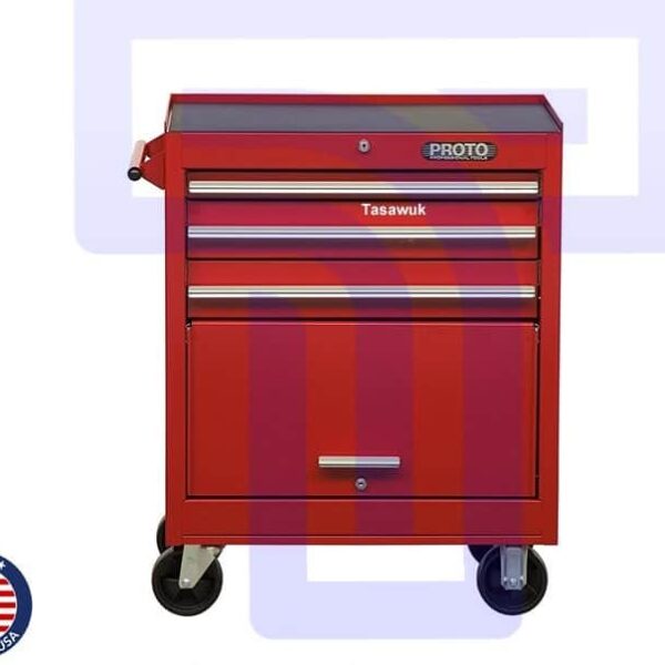 Proto Rolling Cabinet (3 Drawers, Made in USA): Compact Storage for Efficient Organization