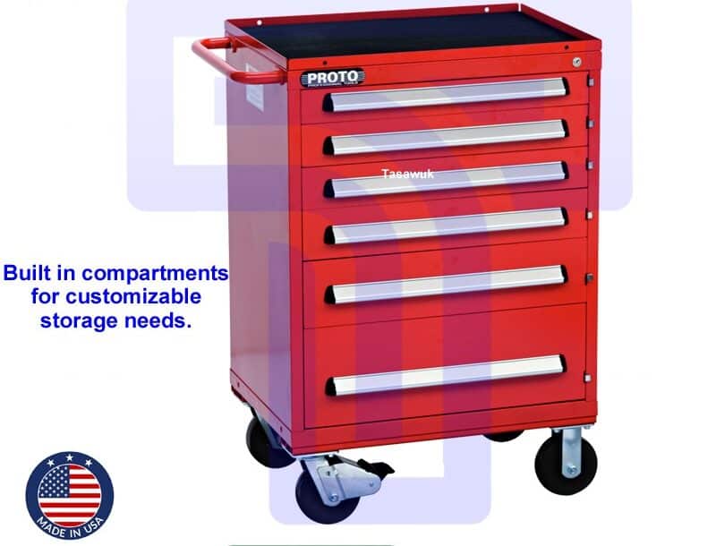IMG_7844-e1665770873315.jpg Proto Rolling Cabinet (6 Drawers, Made in USA): Enhanced Storage for Versatile Organization - Image 1