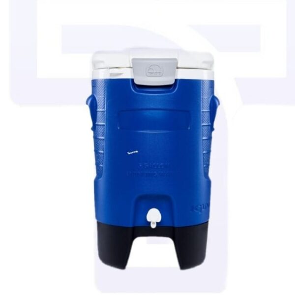 Blue Cooler with Rooling Wheels