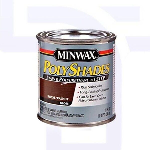 Minwax Stain & Polyurethane in 1 (Royal Walnut, 236ml)