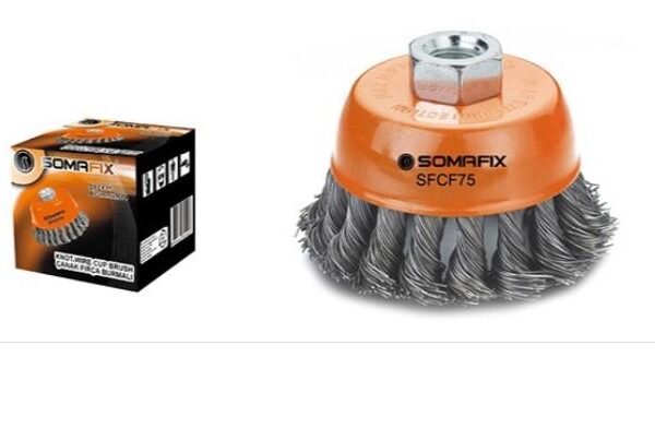 Knot wire cup brush