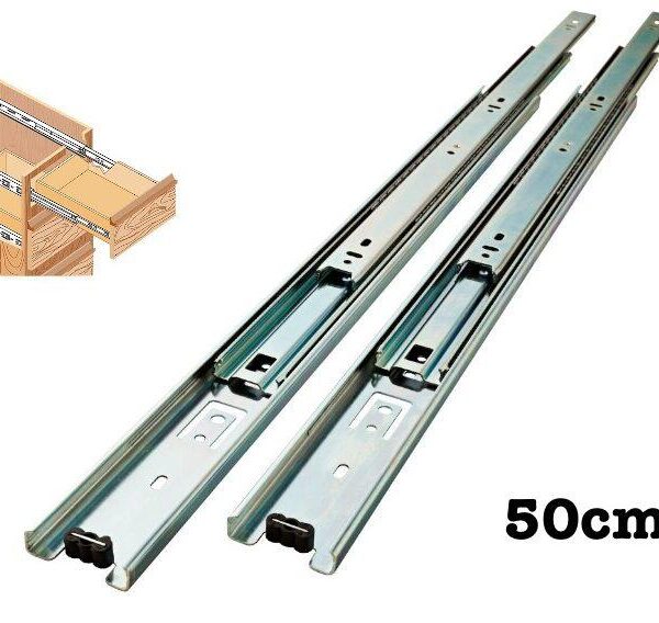 Effortless Access for Large Drawers: Full Extension Ball Bearing Drawer Slider (50cm)