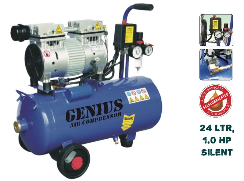 IMG_8580-e1660242699221.jpg GENIUS 24L 1.0 HP Silent Air Compressor - Image 1
