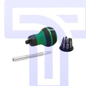 Toptul 9-Piece Stubby Ratchet Bit Set: Compact Power for Tight Spaces