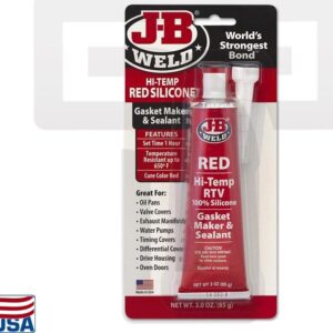 Heat-Resistant Sealing: JB Weld Hi-Temp Red Silicone (Made in USA)
