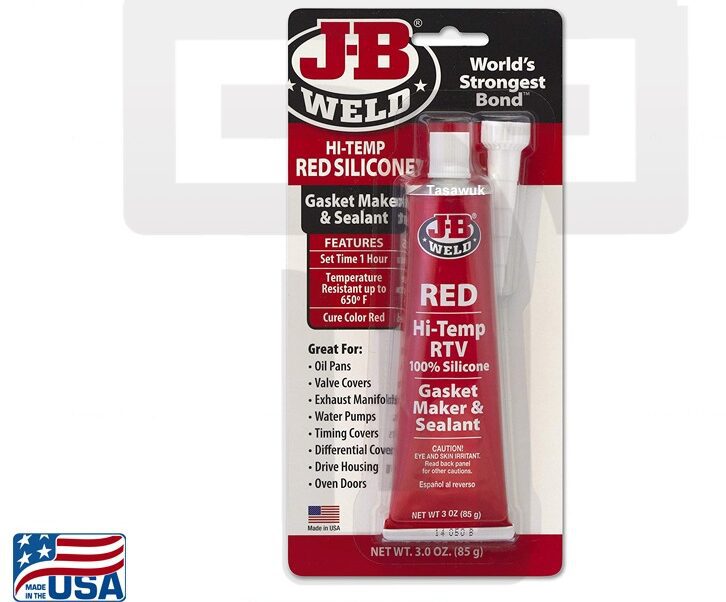 IMG_9042-e1664458988419.jpg Heat-Resistant Sealing: JB Weld Hi-Temp Red Silicone (Made in USA) - Image 1