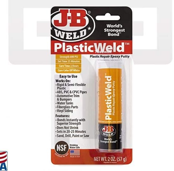 Quick Plastic Repairs: JB Weld Plastic Weld (Made in USA)