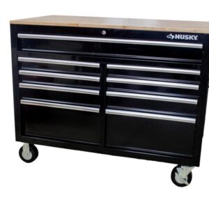 Husky Mobile Trolley with Wooden Top: Combine Style and Function for Your Tools