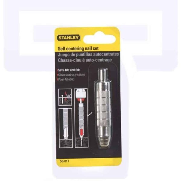 Stanley 9/16"" Self-Centering Nail Set: Achieve Precise Nail Placement Every Time