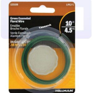 Green Enameled Floral Wire