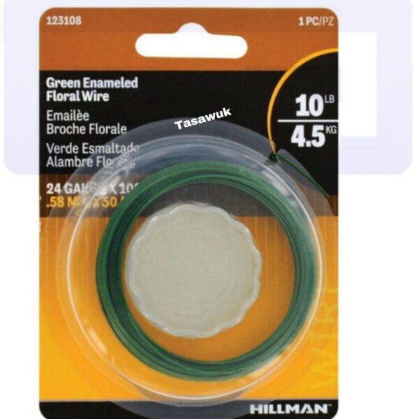 Green Enameled Floral Wire