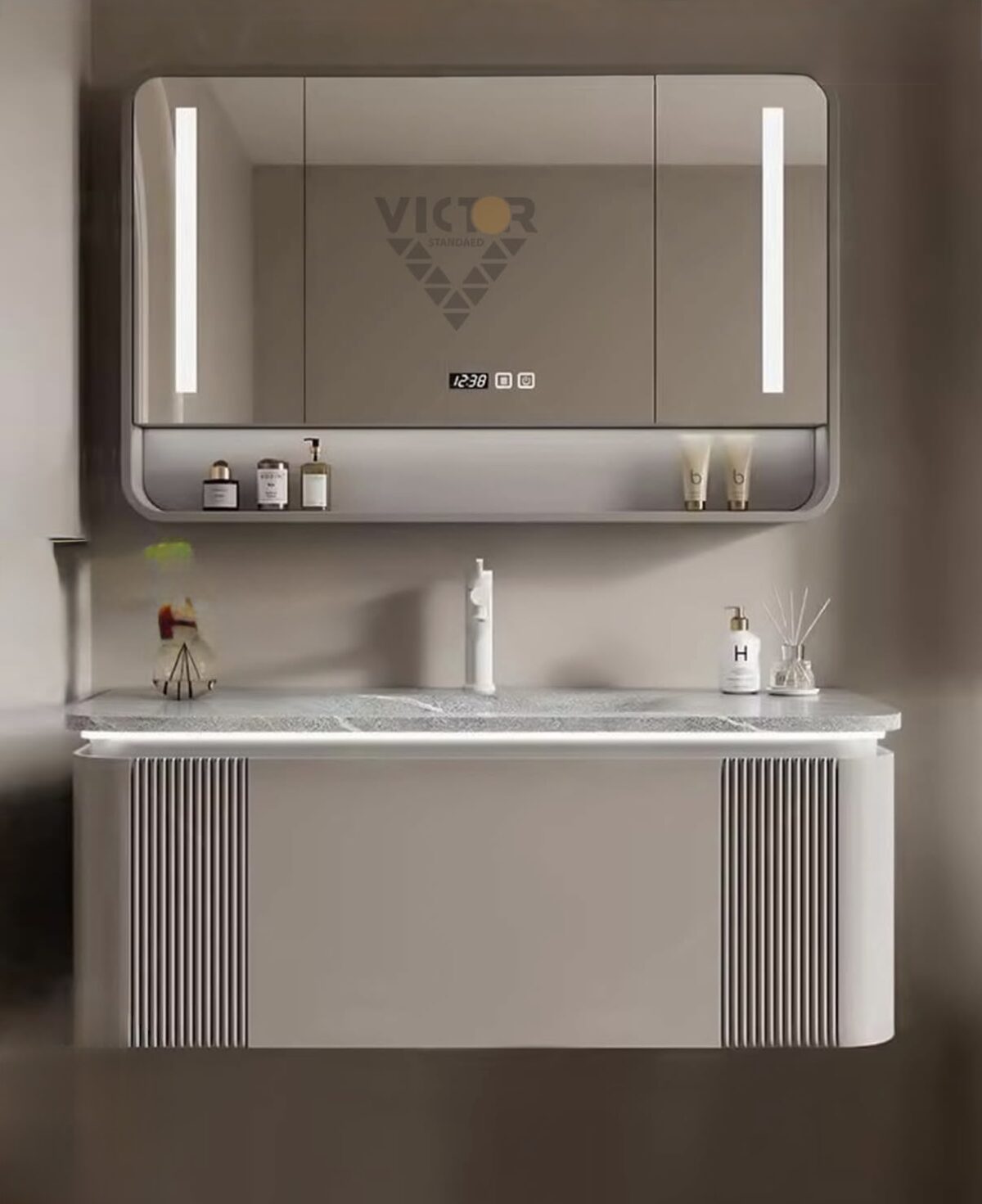 Screenshot 80cm Bathroom Vanity Set with Smart LED Mirror - Image 1