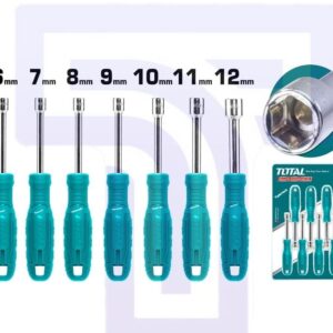 Total 7-Piece Nut Driver Set: Tackle Nut Fastening Tasks Efficiently