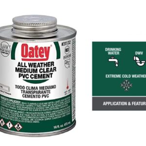 Reliable PVC Pipe Joints: Oatey All-Weather Cement (Solvent Cement)