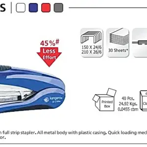 Kangaro Stapler 30 Sheets with Staple PINS LE-210FS