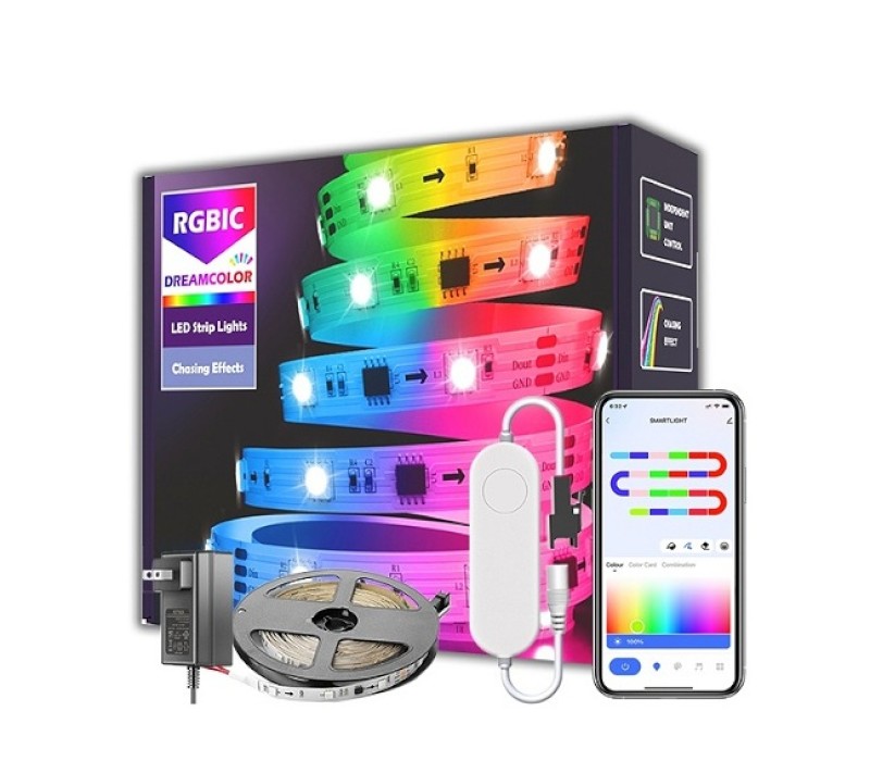 LIGHT10.jpg GoSmart WiFi LED Strip Lights RGBIC 10 meter - Image 1