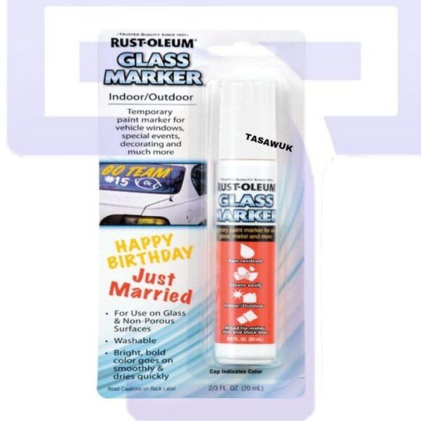 Rust-oleum White Glass Marker: Write & Decorate on Glass Surfaces
