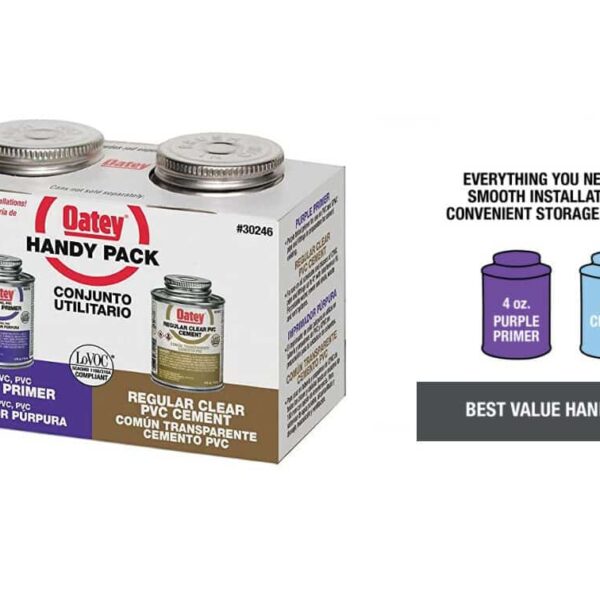 Secure & Lasting PVC Joints: Oatey Primer & Cement Handy Pack
