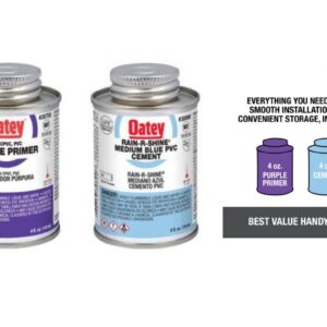 Secure & Lasting PVC Joints: Oatey Primer & Cement Handy Pack