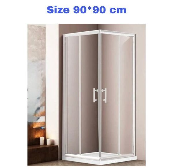 Shower Box 90*90 Transparent Jam White Frame