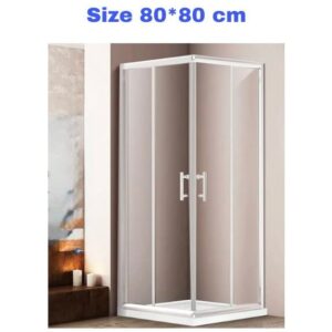 Shower Box 80*80 Transparent Jam White Frame