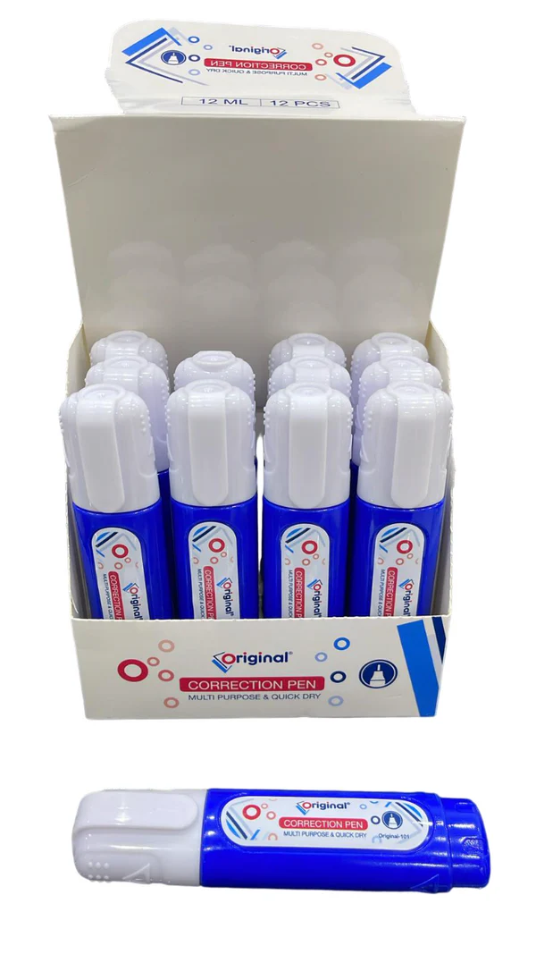 Original_Correction_pen_12ml-Photoroom.webp Original® Correction pen Multi Purpose & Quick Dry Pack of 12's 12ml - Image 1