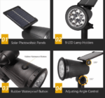 EVB Waterproof Solar Garden Light RGB - Image 2