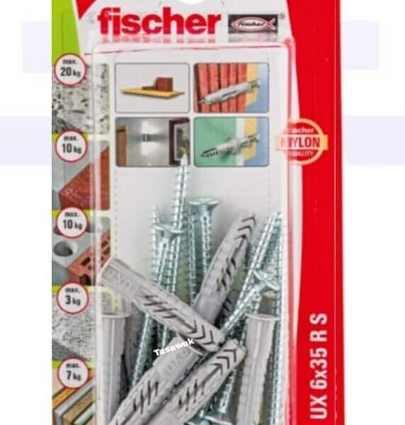 Fischer universal Plug with Rim and Screw