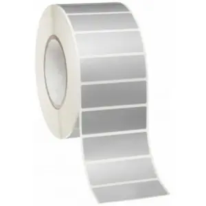 Silver Polyester labels 75mmx50mm