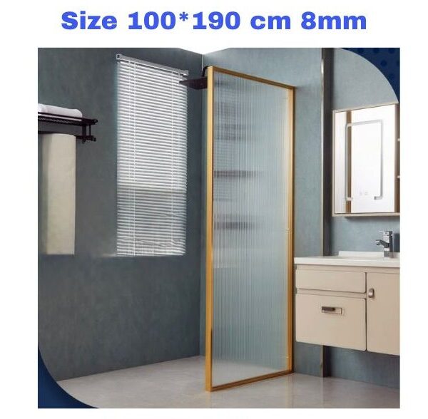 Shower Box 100*190 Golden Frame Clear Glass