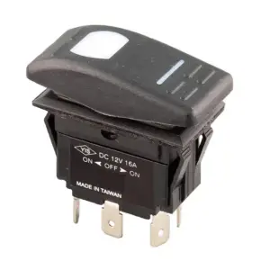 Splashproof Switch (On)-Off-(On)
