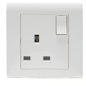 Crabtree 13A Single Switched Socket (White Finish)