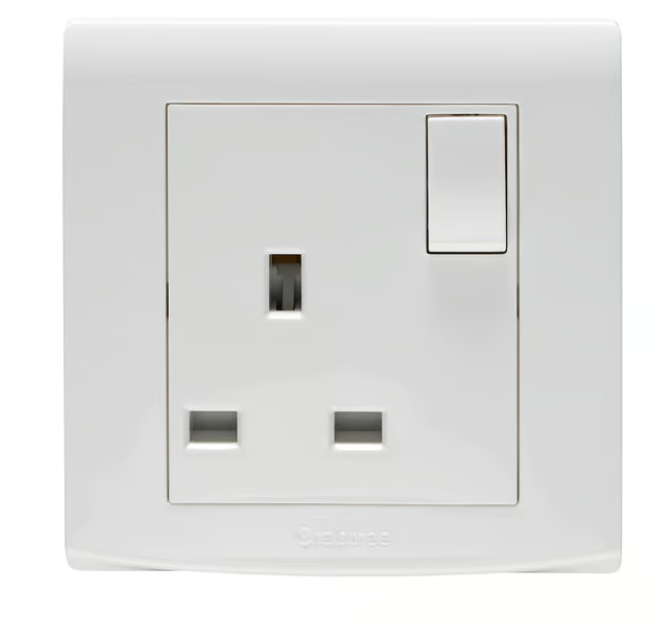Untitled-1-2.png Crabtree 13A Single Switched Socket (White Finish) - Image 1