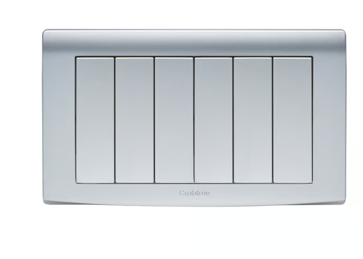 Untitled-110-1.png Crabtree 10AX 6 Gang 2 Way Switch (Control Multiple Lights) - Image 1