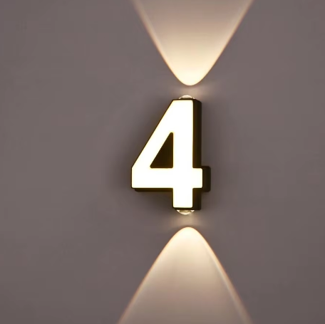 Untitled-115.png 7W LED Wall Lamp Digit Number Indoor amp Outdoor IP65 Waterproof Modern Minimalism Style - Image 1
