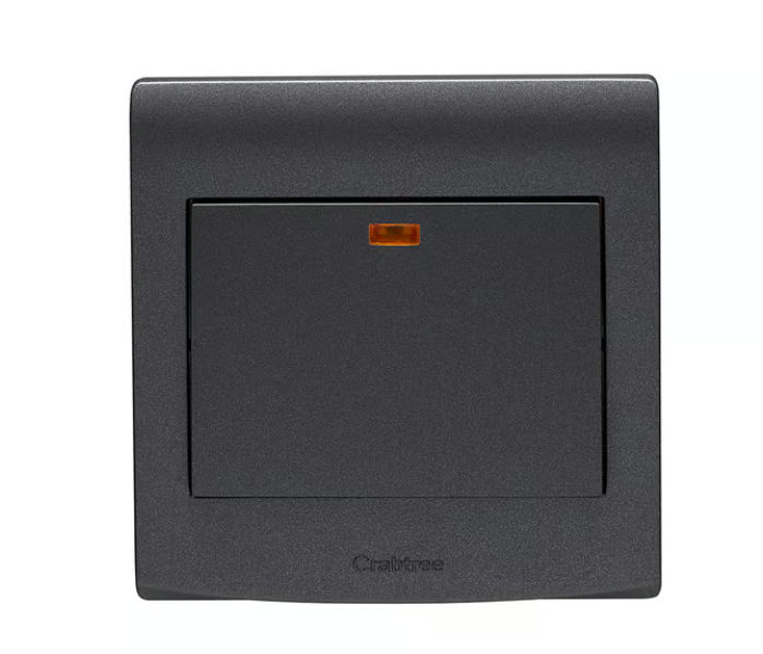 Untitled-124.png Crabtree Heavy-Duty 20A Double Pole Switch with Neon Indicator (Black Finish) - Image 1