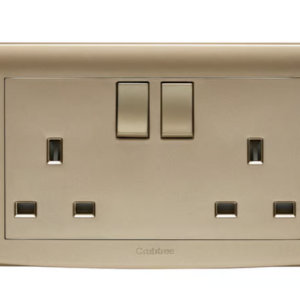 Crabtree 13A Double Switched Socket (2 Gang) in Luxurious Gold Finish