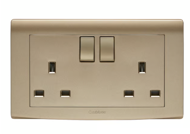 Untitled-125.png Crabtree 13A Double Switched Socket (2 Gang) in Luxurious Gold Finish - Image 1