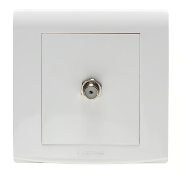 Crabtree F-Type Satellite Socket for Seamless TV Connection